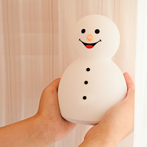 ❄️ Christmas Snowman Music Night Light – Rechargeable, Portable & Touch Control