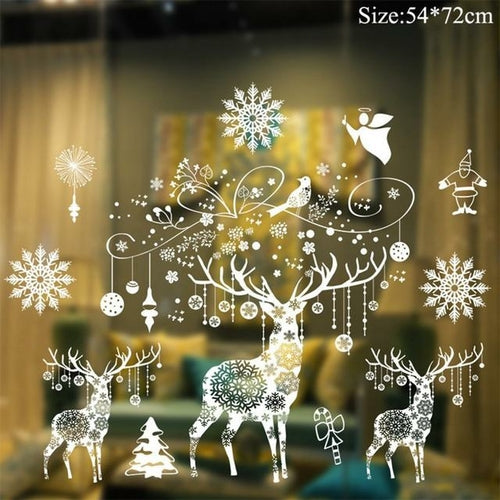Christmas Window Stickers Christmas Decorations for Home Navidad 2021