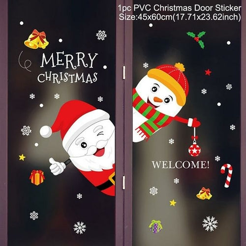 Christmas Window Stickers Christmas Decorations for Home Navidad 2021