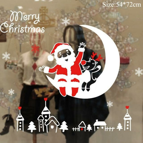 Christmas Window Stickers Christmas Decorations for Home Navidad 2021