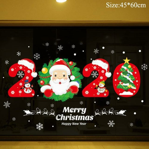Christmas Window Stickers Christmas Decorations for Home Navidad 2021