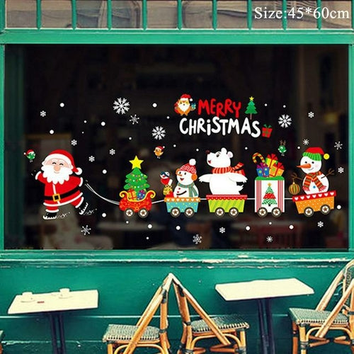 Christmas Window Stickers Christmas Decorations for Home Navidad 2021