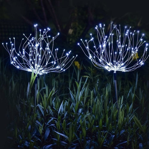 🌈 2PCS Solar Fireworks Lamps – 90 LED Multi-Color Outdoor Garden & Christmas Lights (Waterproof, Solar Powered)