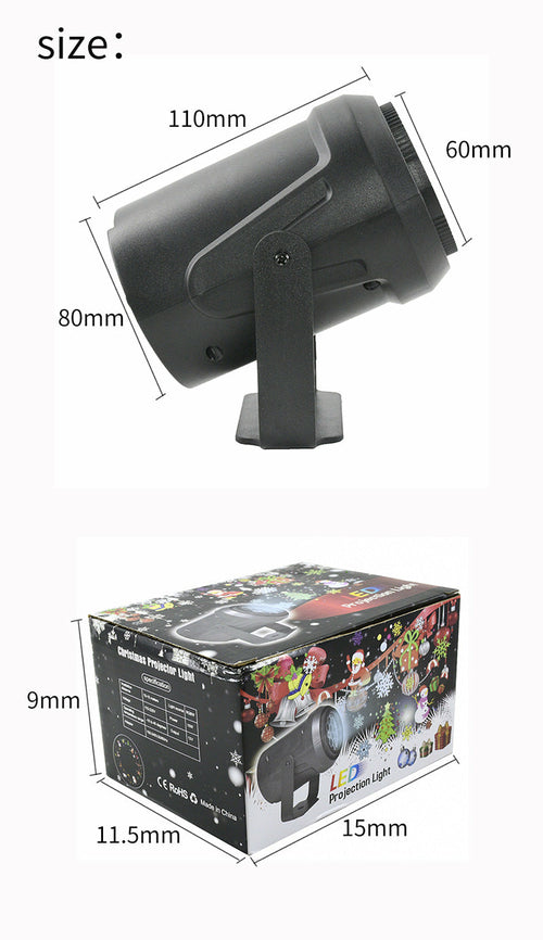 Projector Lamp High-brightness Christmas Snowflake Indoor