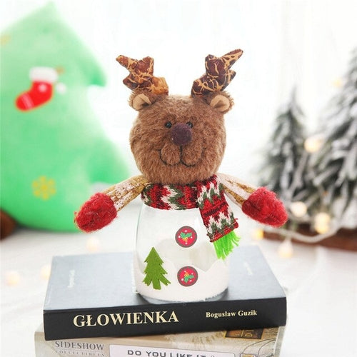 Christmas Candy Storage Box Transparent Candy Jar