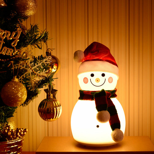 ❄️ Christmas Snowman Music Night Light – Rechargeable, Portable & Touch Control