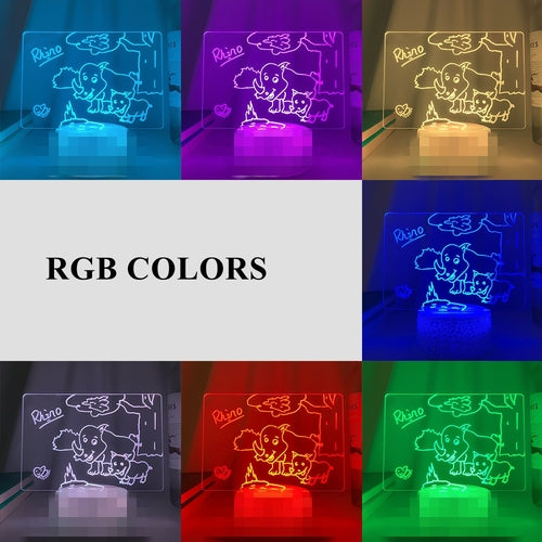 Wood Table Lamp with Message Board – Dimmable Night Light for Bedroom, Study Desk, and Home Decor